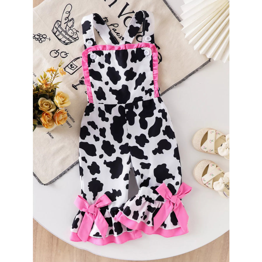 Children’s Cow Print Ruffle Jumpsuit Apparel and Accessories