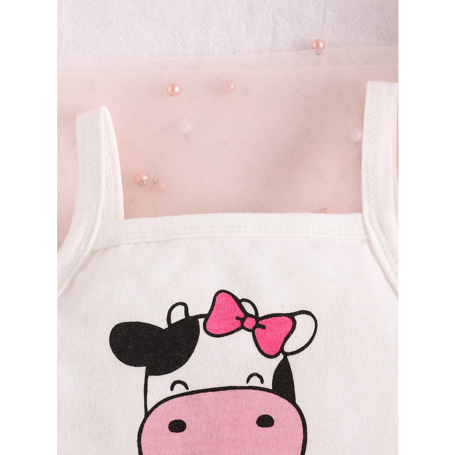 Children’s Cow Print Tank Top & Shorts Set Apparel and Accessories