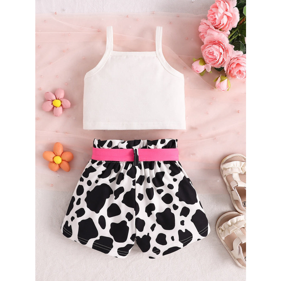 Children’s Cow Print Tank Top & Shorts Set Apparel and Accessories