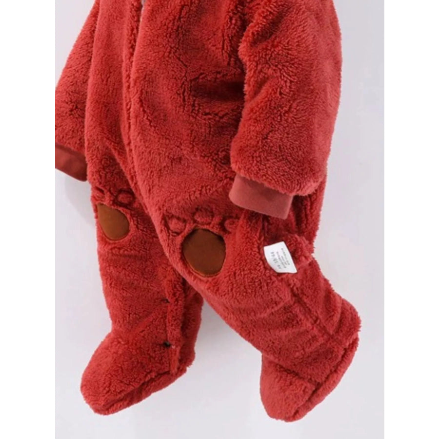 Children’s Cozy Bear Hooded Fleece One-Piece Apparel and Accessories