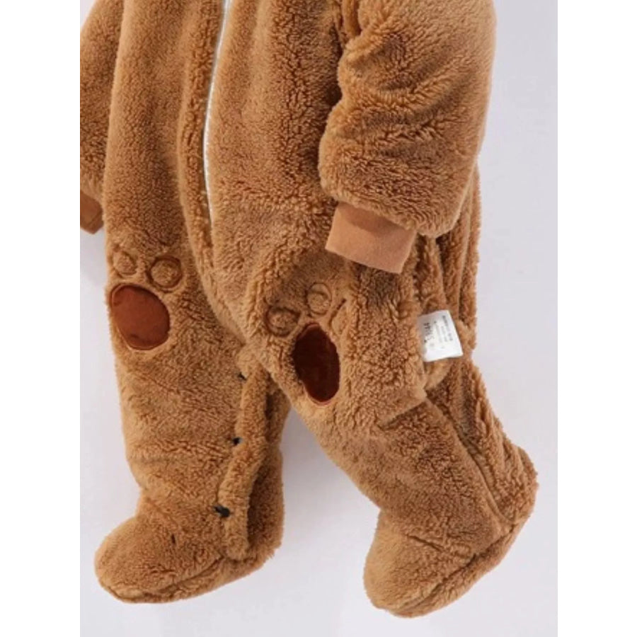 Children’s Cozy Bear Hooded Fleece One-Piece Apparel and Accessories