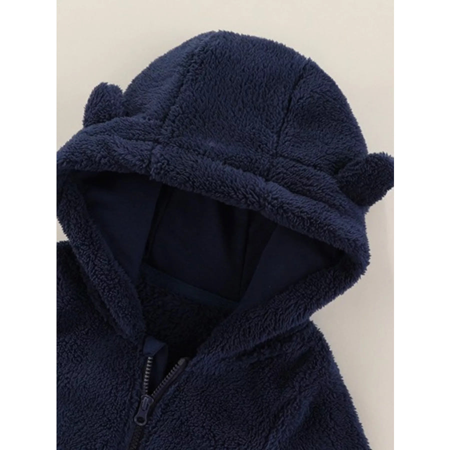 Children’s Cozy Bear Hooded Fleece One-Piece Apparel and Accessories