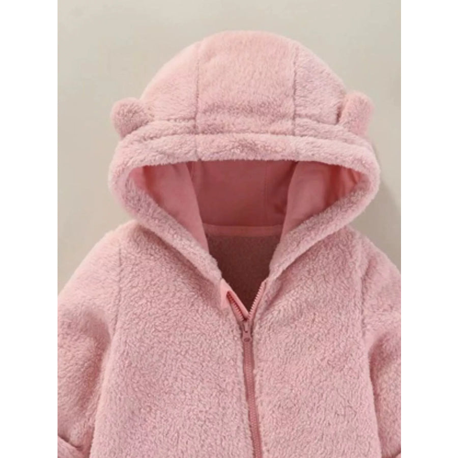 Children’s Cozy Bear Hooded Fleece One-Piece Apparel and Accessories
