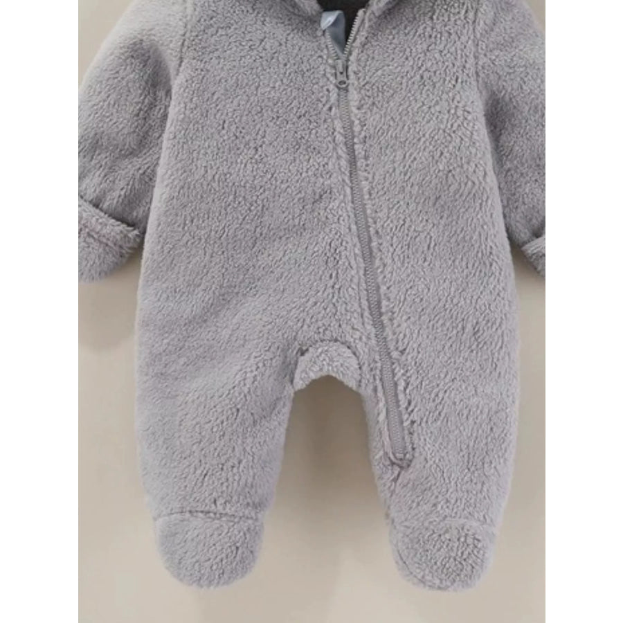 Children’s Cozy Bear Hooded Fleece One-Piece Apparel and Accessories