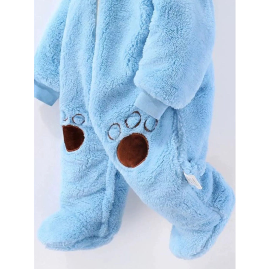 Children’s Cozy Bear Hooded Fleece One-Piece Apparel and Accessories