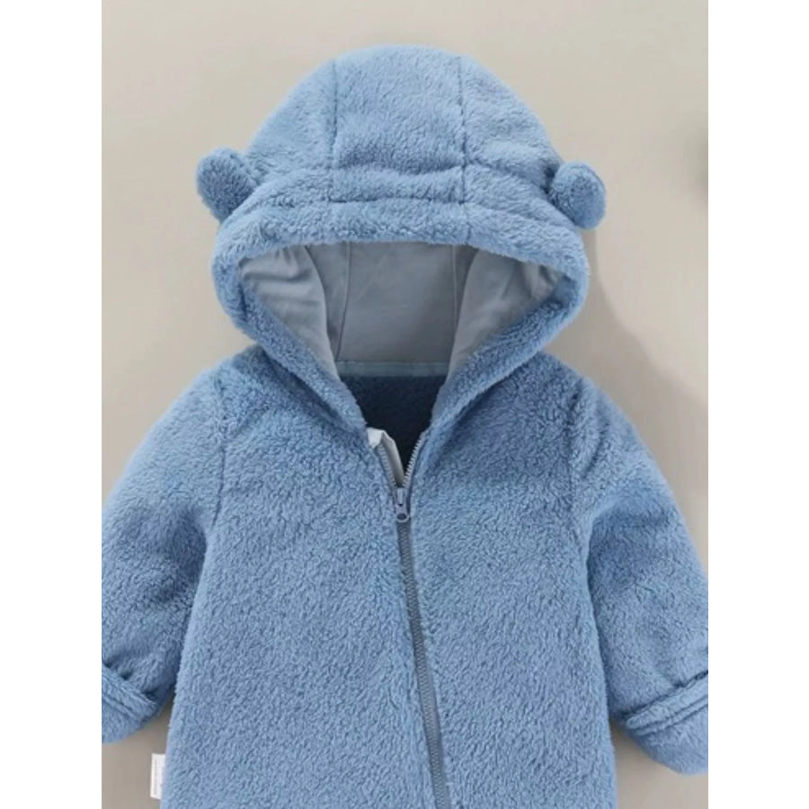 Children’s Cozy Bear Hooded Fleece One-Piece Apparel and Accessories