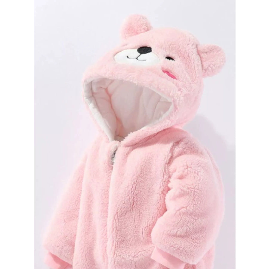 Children’s Cozy Bear Hooded Fleece One-Piece Apparel and Accessories