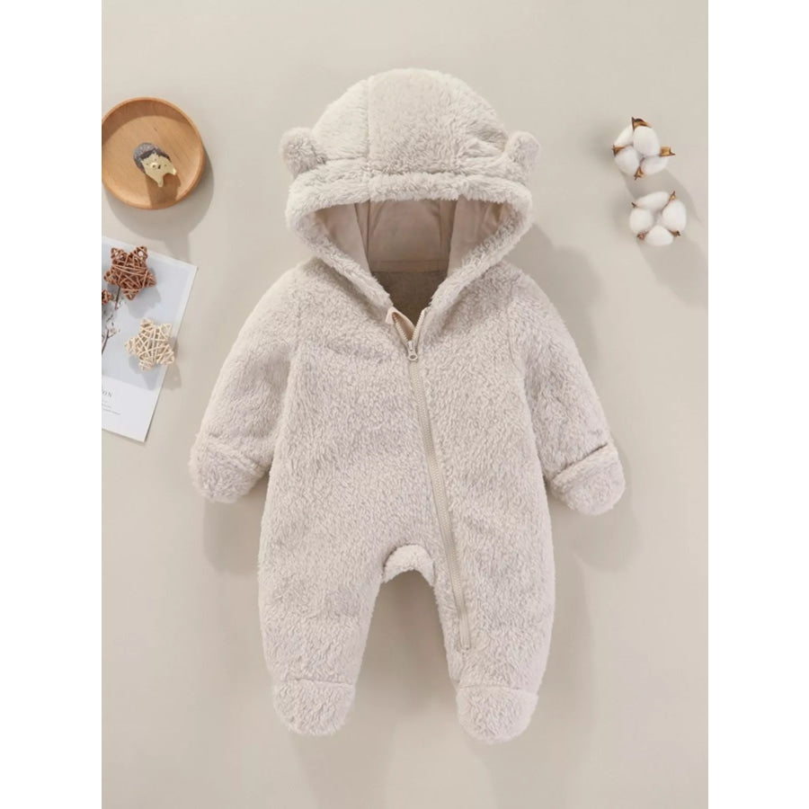 Children’s Cozy Bear Hooded Fleece One-Piece Apparel and Accessories