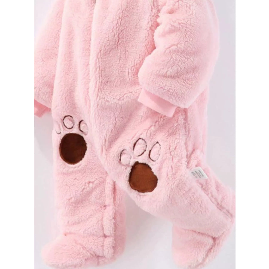 Children’s Cozy Bear Hooded Fleece One-Piece Apparel and Accessories