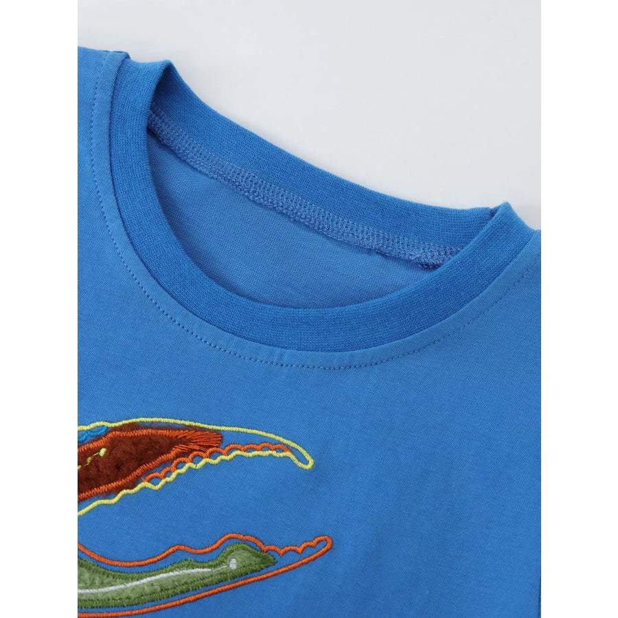 Children’s Crab Embroidered T-Shirt and Shorts Set Apparel and Accessories