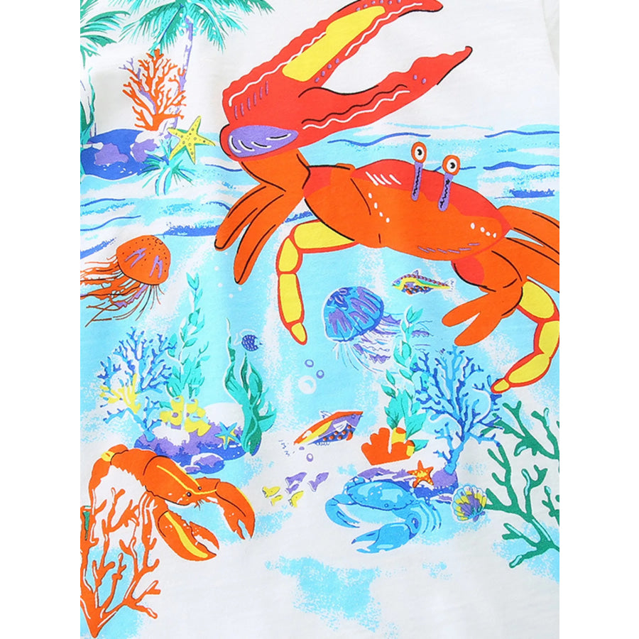 Children’s Crab Round Neck T-Shirt Apparel and Accessories