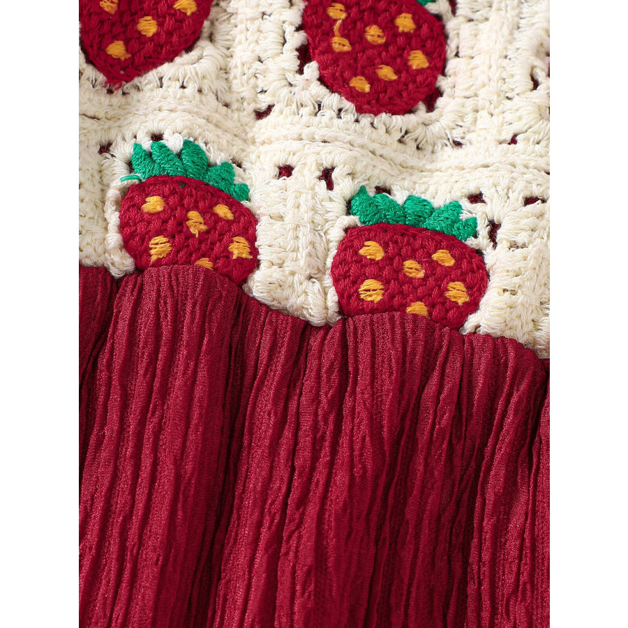 Children’s Crochet Ruffle Trim Jumpsuit Apparel and Accessories
