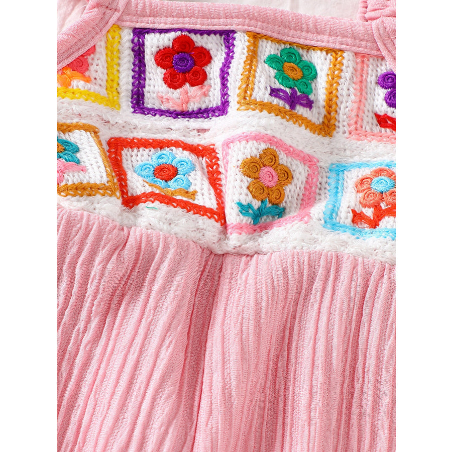 Children’s Crochet Ruffle Trim Jumpsuit Apparel and Accessories