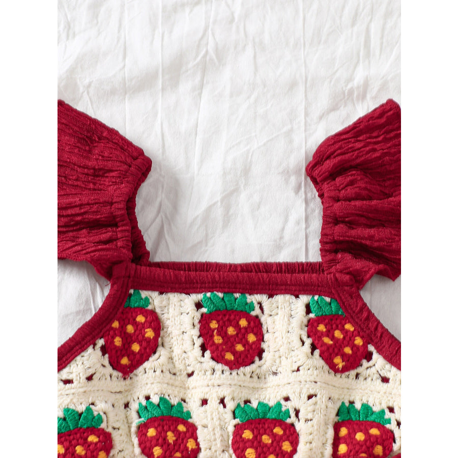 Children’s Crochet Ruffle Trim Jumpsuit Apparel and Accessories