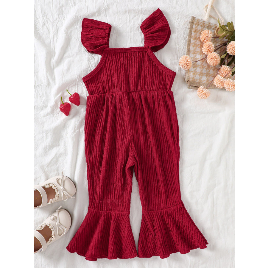 Children’s Crochet Ruffle Trim Jumpsuit Apparel and Accessories