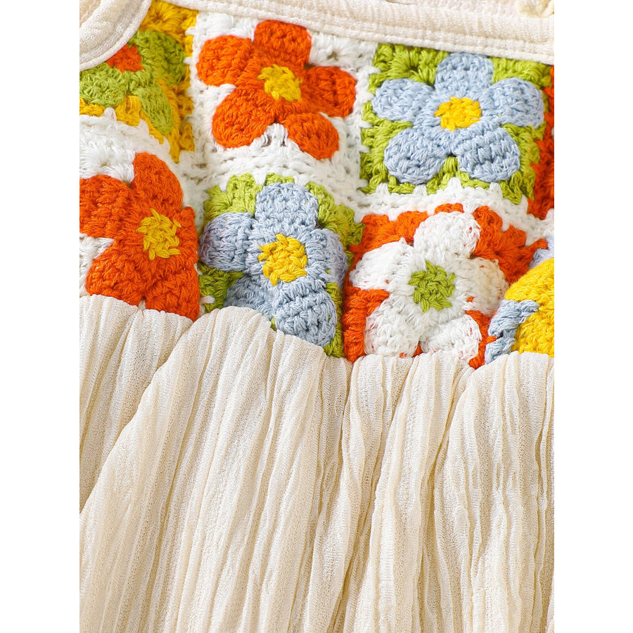 Children’s Crochet Ruffle Trim Jumpsuit Apparel and Accessories