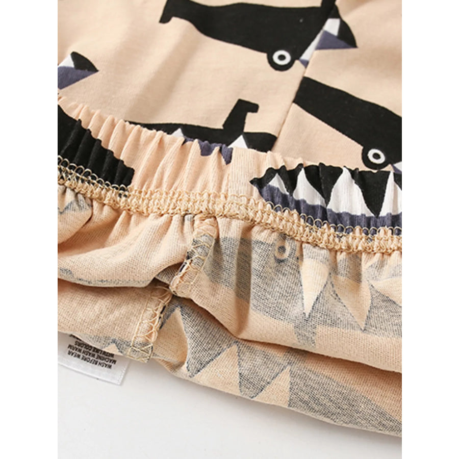 Children’s Crocodile Print Short Sleeve Tee and Shorts Set Apparel and Accessories