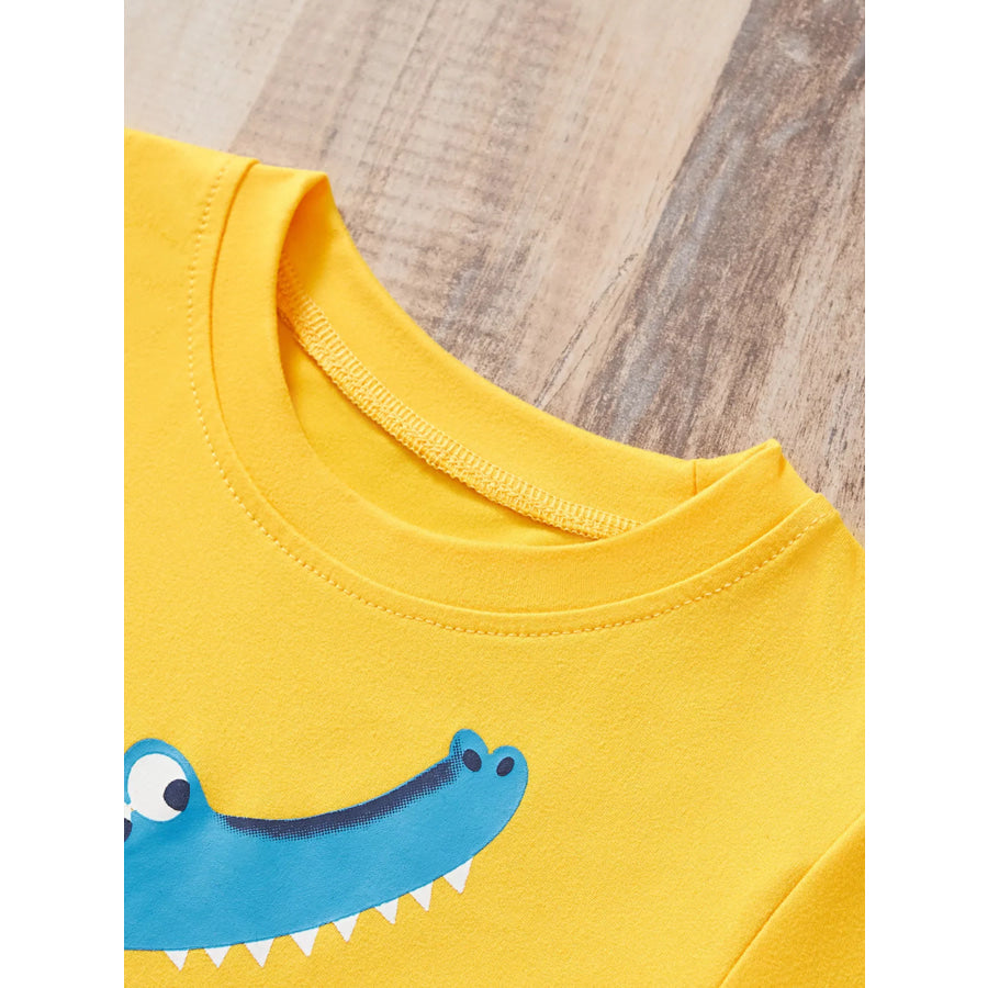 Children’s Crocodile Short Sleeve T-Shirt & Shorts Set Apparel and Accessories