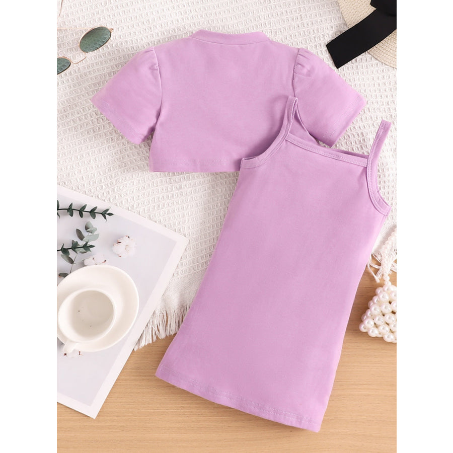 Children’s Crop Top & Ruched Dress Set Apparel and Accessories