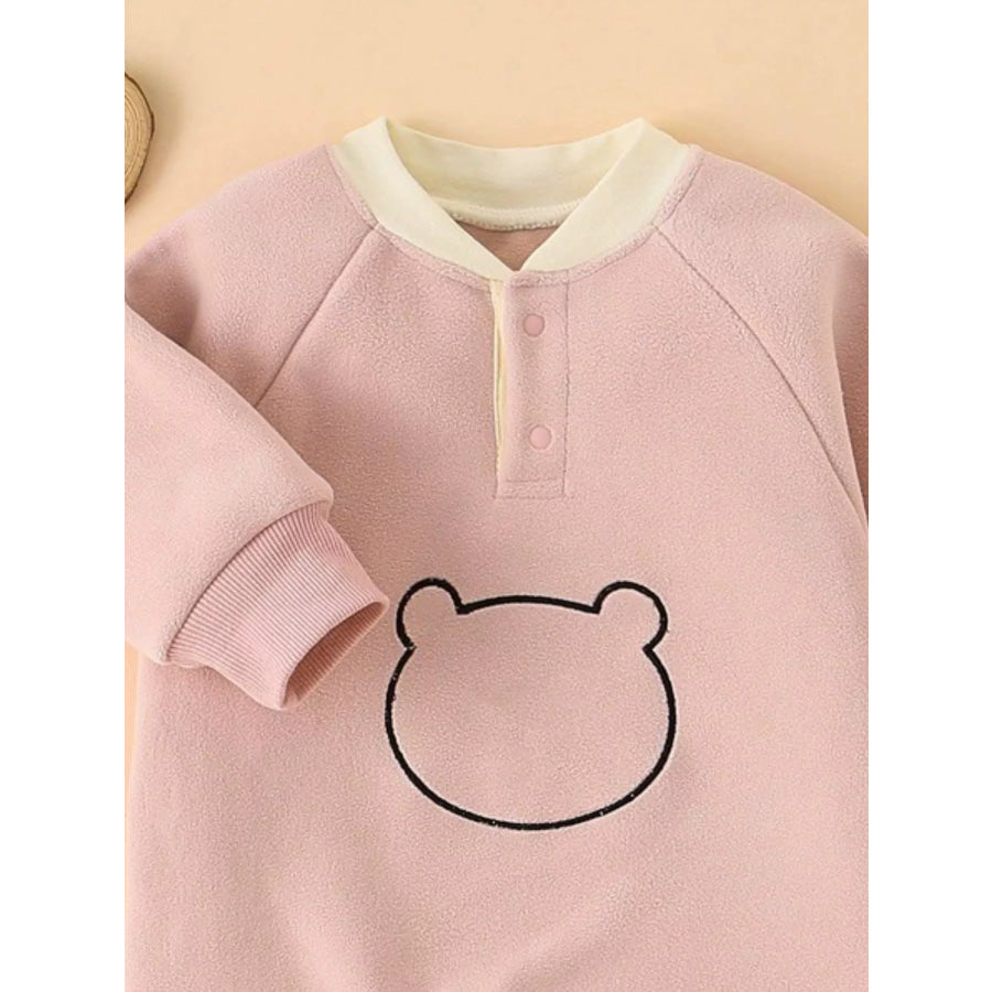 Children’s Cute Bear Long Sleeve One-Piece Apparel and Accessories