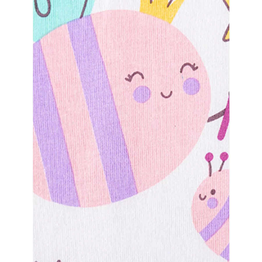 Children’s Cute Bee Print Long Sleeve T-Shirt with Ruffle Details Apparel and Accessories