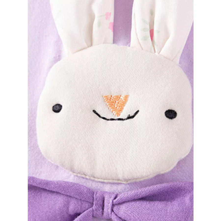 Children’s Cute Bunny Applique Ruffle Trim Set Apparel and Accessories