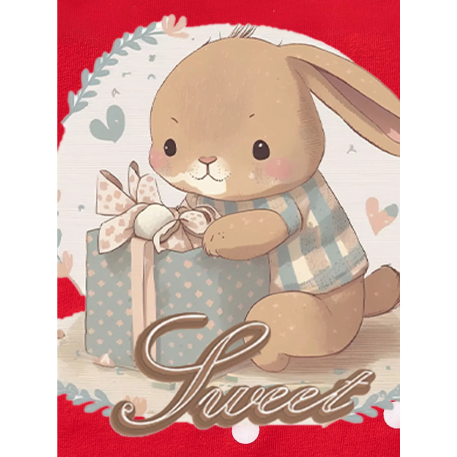 Children’s Cute Bunny Polka Dot Sweatshirt Apparel and Accessories