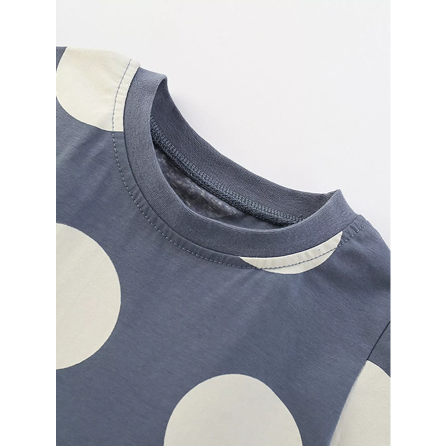 Children’s Cute Cartoon Applique Polka Dot Dress Apparel and Accessories