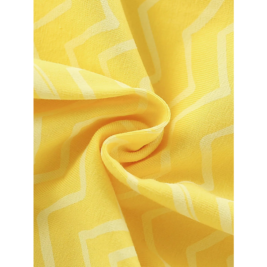 Children’s Cute Cartoon Flower Applique Wave Striped Dress Apparel and Accessories
