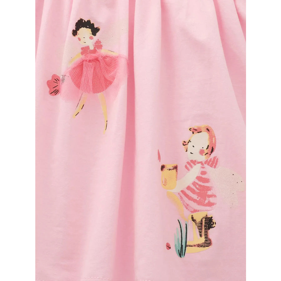 Children’s Cute Cartoon Graphic Short Sleeve Dress Apparel and Accessories