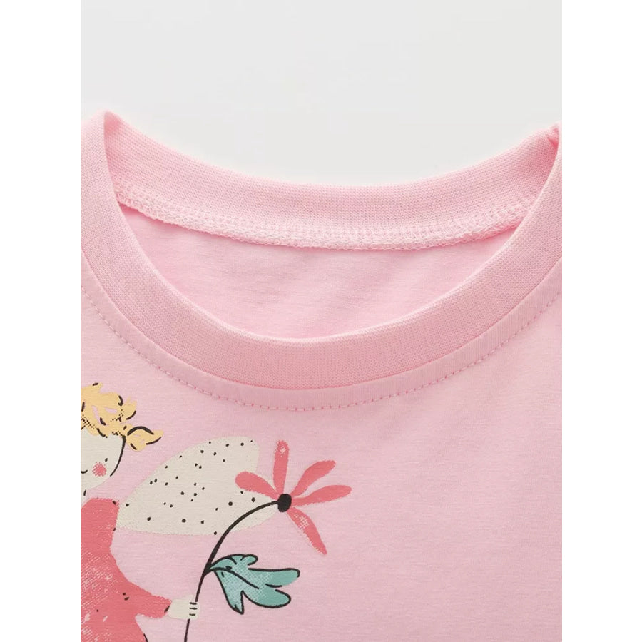 Children’s Cute Cartoon Graphic Short Sleeve Dress Apparel and Accessories