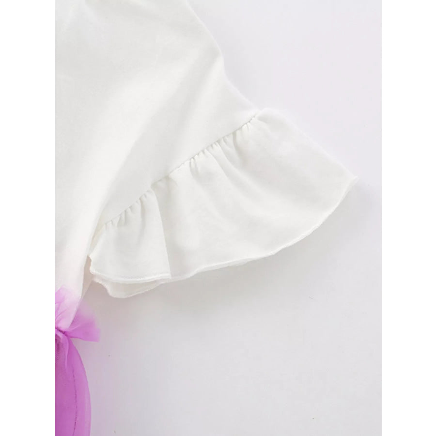 Children’s Cute Cartoon Graphic Tulle Dress Apparel and Accessories