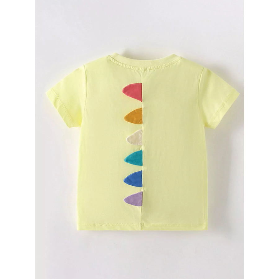 Children’s Cute Cartoon Monster Graphic Short Sleeve T-Shirt Apparel and Accessories