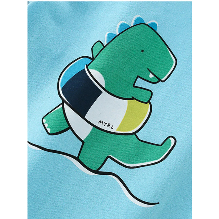 Children’s Cute Dinosaur Graphic Short Sleeve T-Shirt Apparel and Accessories