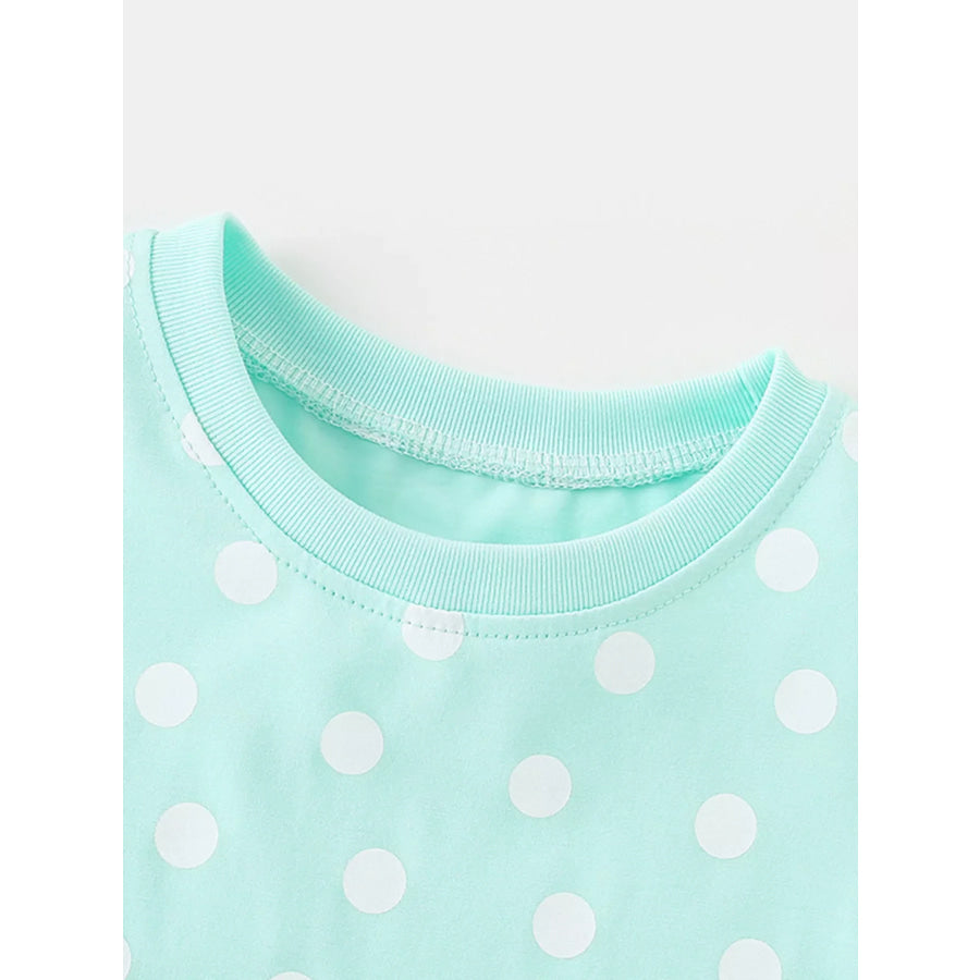 Children’s Cute Ice Cream Applique Polka Dot Dress Apparel and Accessories