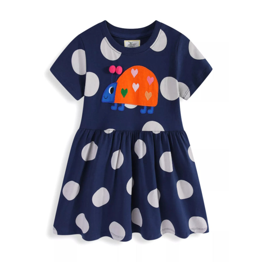 Children’s Cute Ladybug Polka Dot Dress Apparel and Accessories