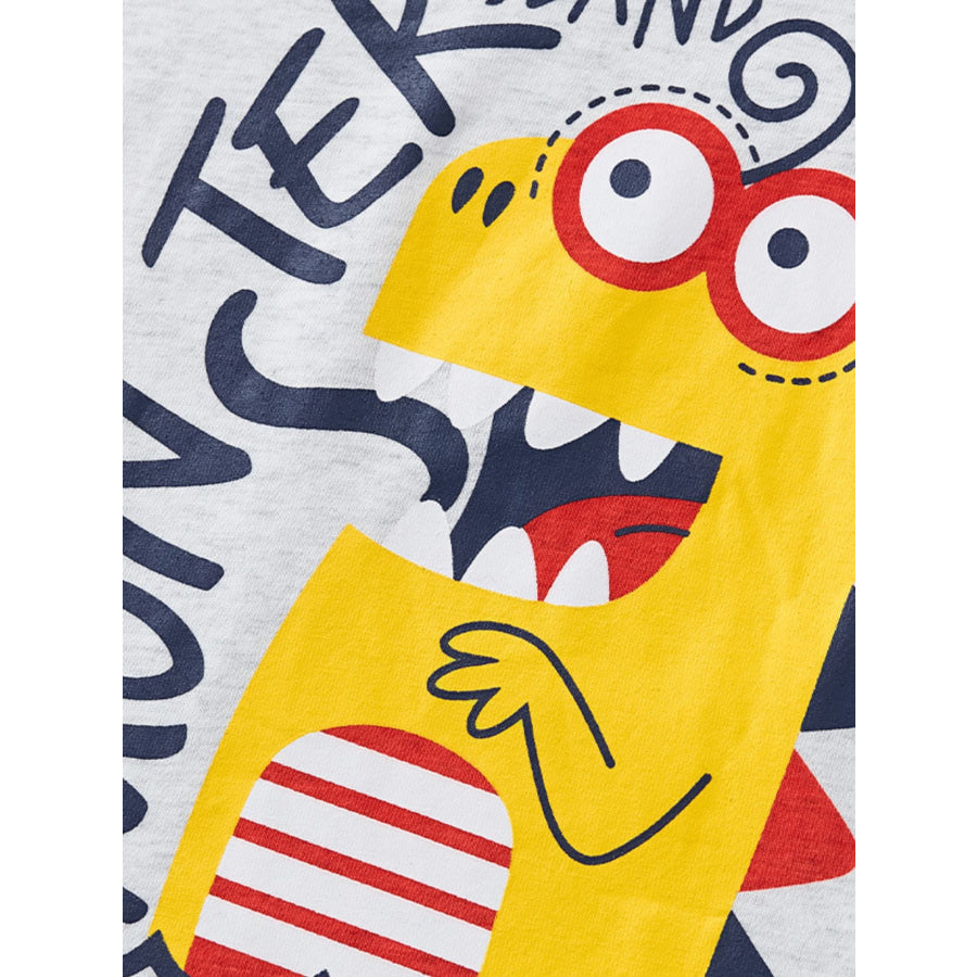 Children’s Cute Monster Print Tee & Shorts Set Apparel and Accessories