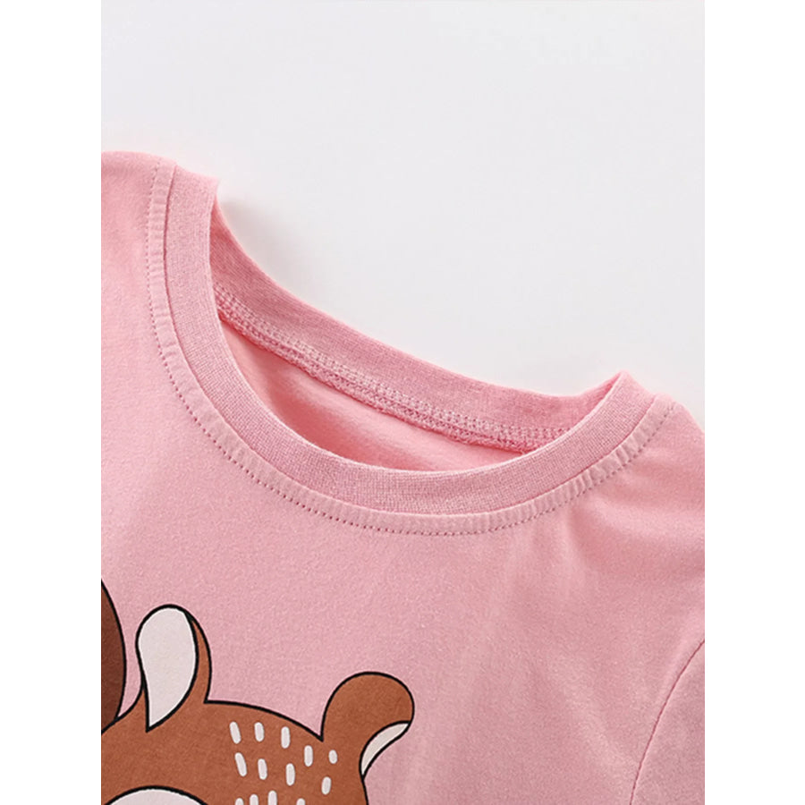 Children’s Cute Squirrel Graphic Short Sleeve T-Shirt Apparel and Accessories