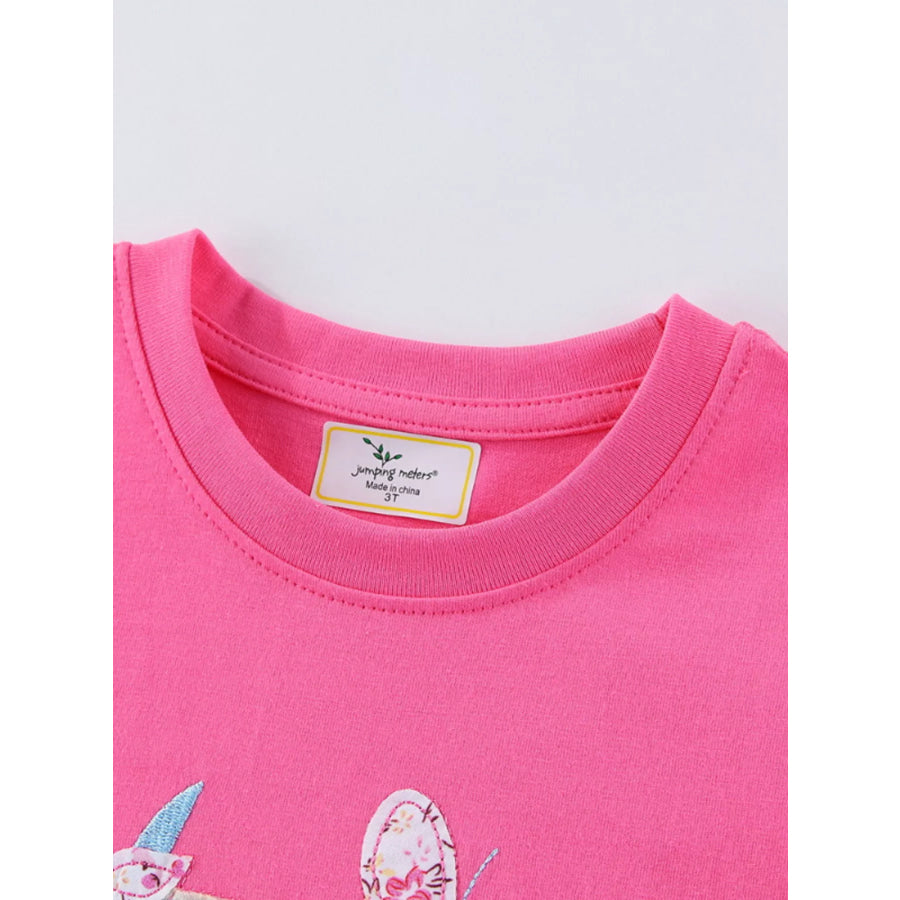 Children’s Cute Unicorn Applique Ruffle Sleeve T-Shirt Apparel and Accessories