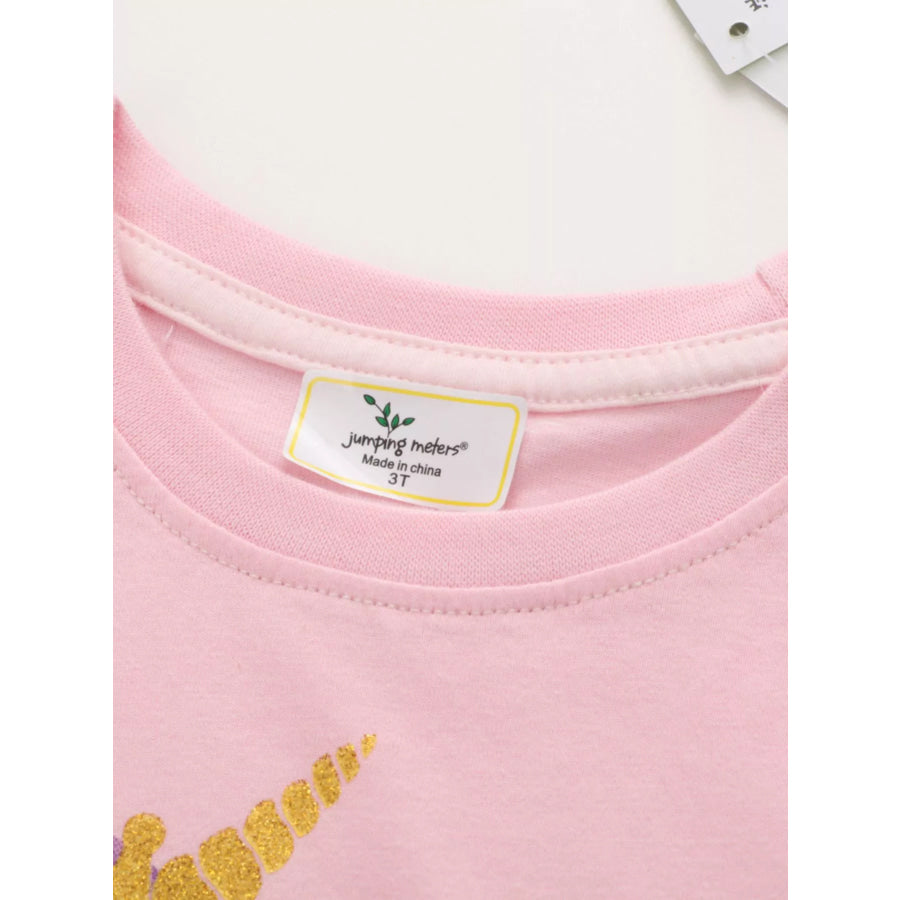 Children’s Cute Unicorn Graphic Short Sleeve T-Shirt Apparel and Accessories