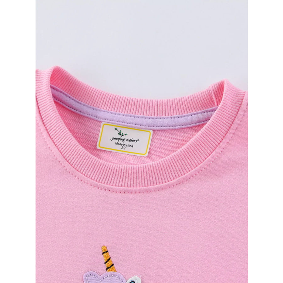 Children’s Cute Unicorn Patch Crewneck Sweatshirt Apparel and Accessories