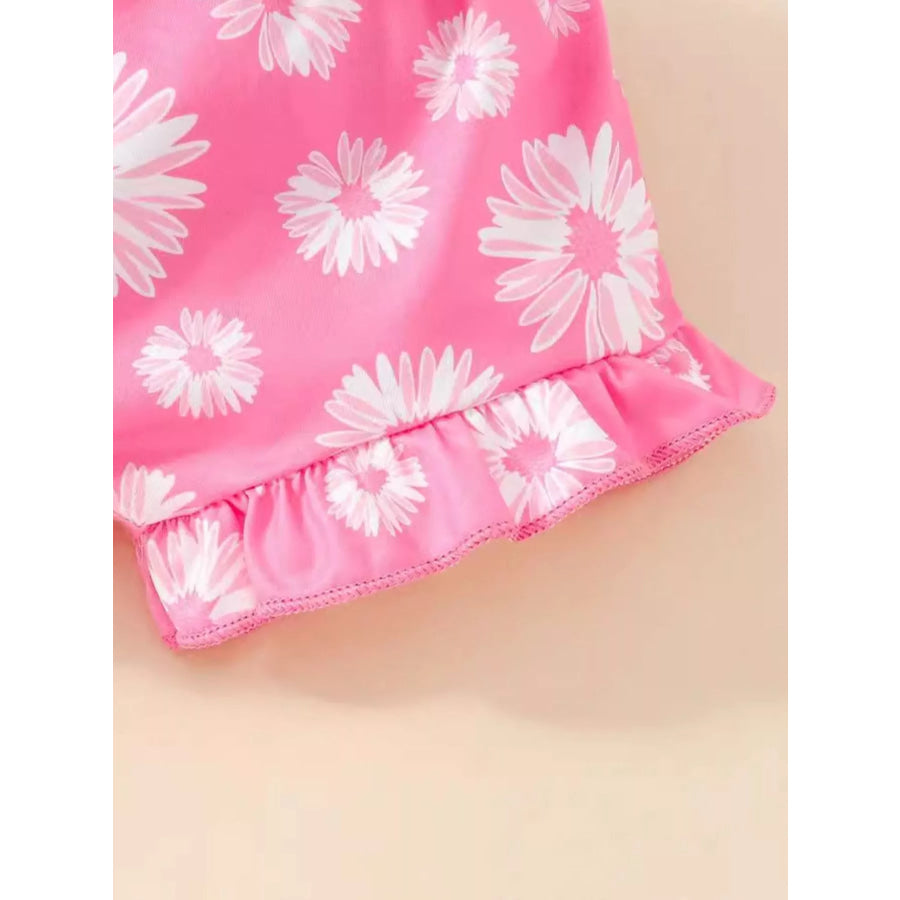 Children’s Daisy Bodysuit and Shorts Set with Headband Apparel and Accessories