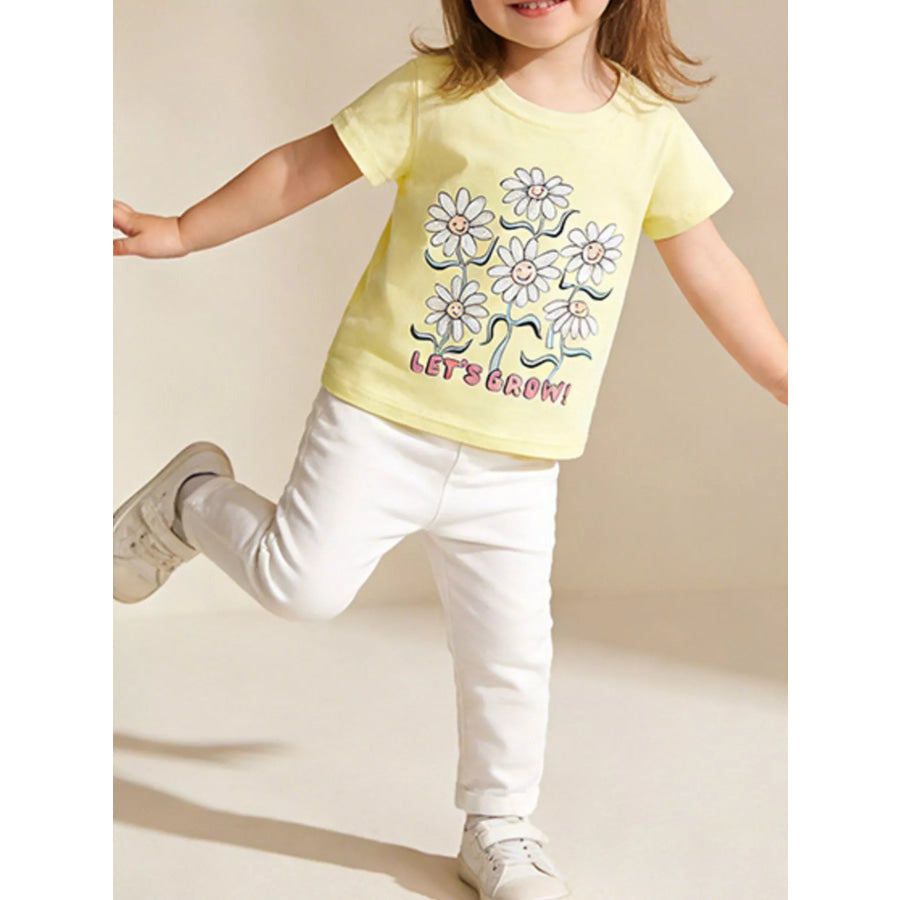 Children’s Daisy Graphic Short Sleeve T-Shirt Apparel and Accessories
