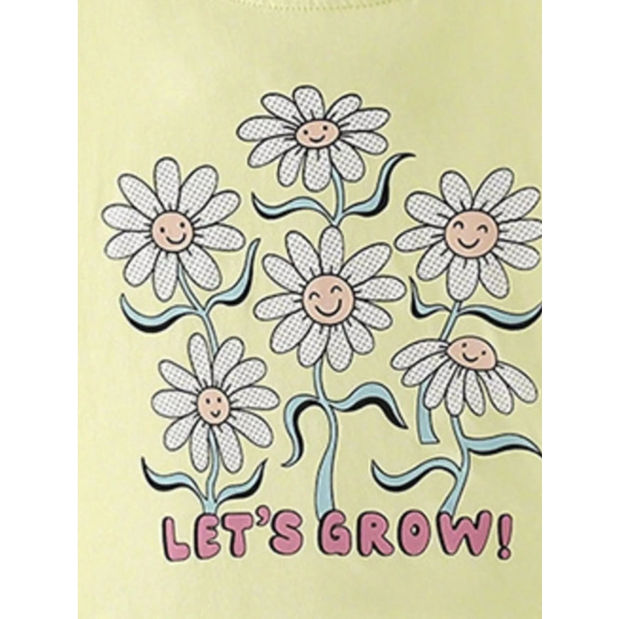 Children’s Daisy Graphic Short Sleeve T-Shirt Apparel and Accessories