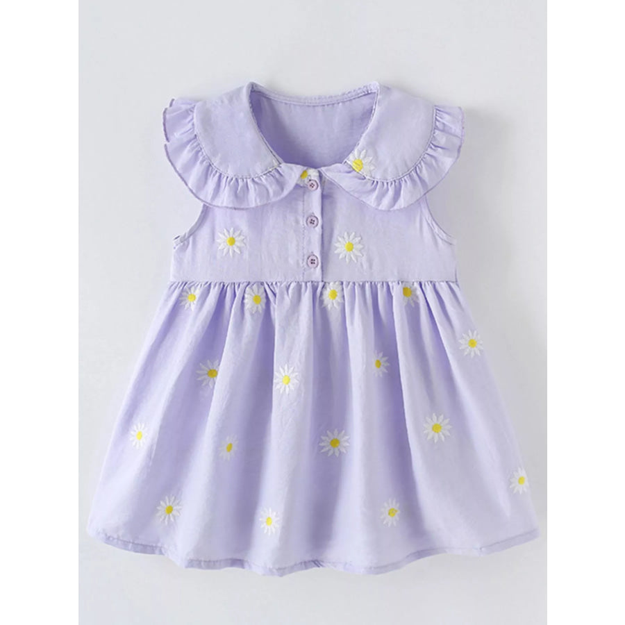 Children’s Daisy Peter Pan Collar Sleeveless Dress Apparel and Accessories