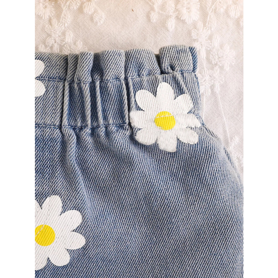 Children’s Daisy Print Cami and Denim Shorts Set Apparel and Accessories