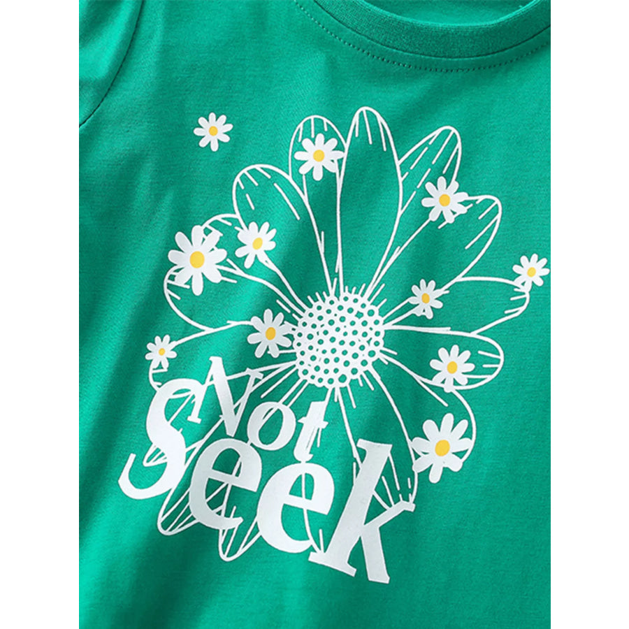 Children’s Daisy Ruffle Hem Short Sleeve T-Shirt Apparel and Accessories