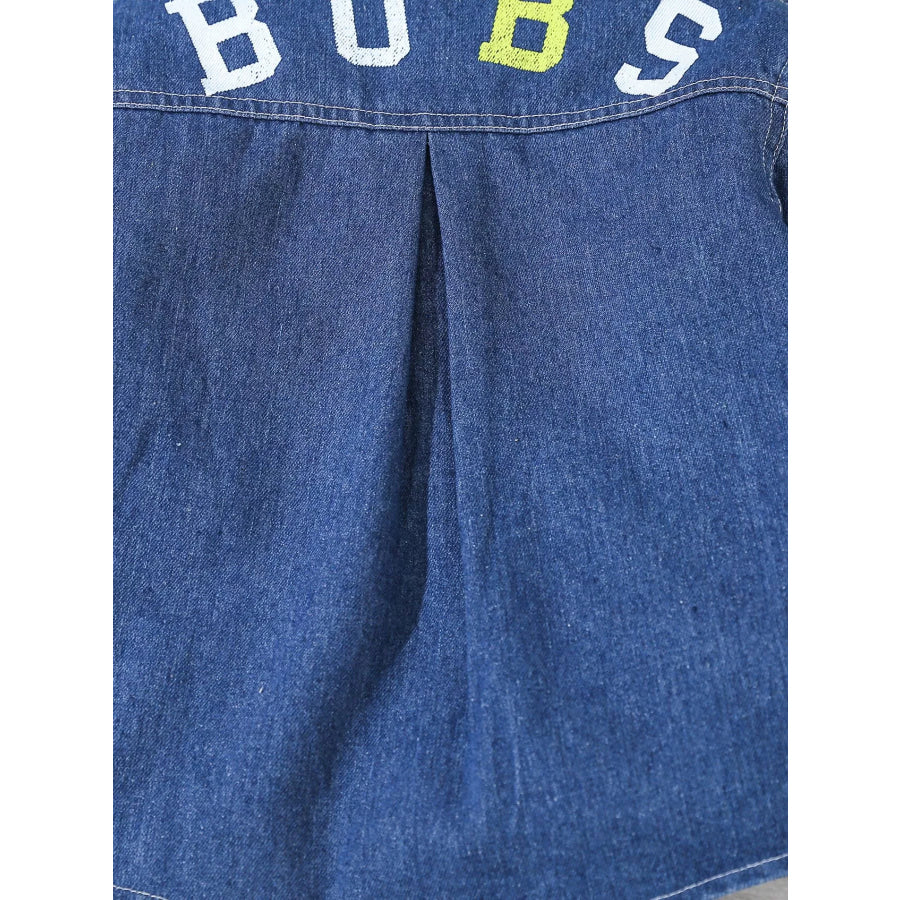 Children’s Denim Shirt and Drawstring Joggers Set Apparel and Accessories