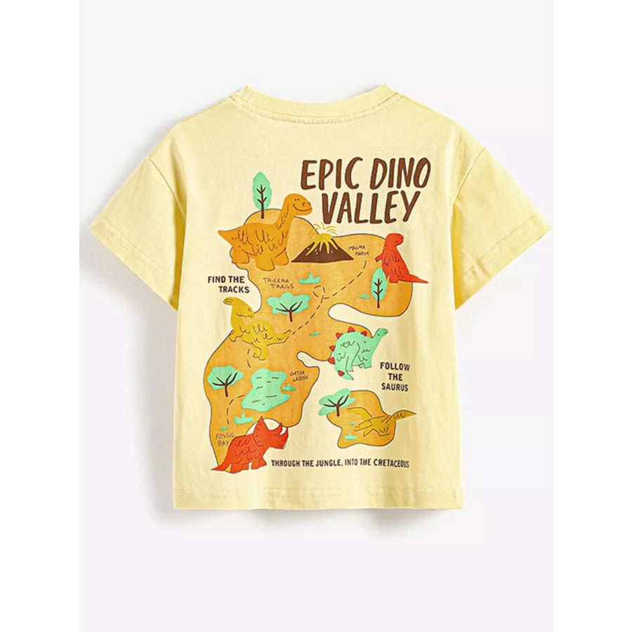 Children’s Dinosaur Adventure Map T-Shirt Apparel and Accessories