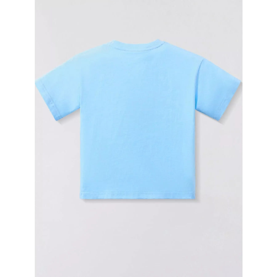 Children’s Dinosaur Applique Short Sleeve T-Shirt Apparel and Accessories